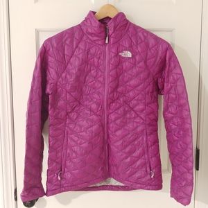 Purple North Face Thermoball Lightweight Puffer
